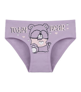 Трусы слипы для девочки с принтом Teddy BEAR - Donella - 4171PB113 - 98-104 см - Фиолетовый
