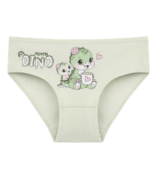 Трусы слипы для девочки с принтом Princess DiNO - Donella - 4171PB125 - 86-92 см - Светло-зеленый