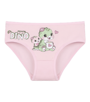 Трусы слипы для девочки с принтом Princess DiNO - Donella - 4171PB125 - 86-92 см - Светло-розовый