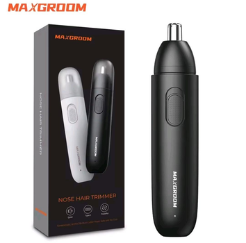 Тример для носа та вух MAXGROOM GT2220A на акумуляторі з USB зарядкою чорний