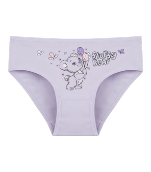 Трусы слипы для девочки с принтом Fluffy Bear - Donella - 4171PB109 - 86-92 см - Светло-фиолетовый