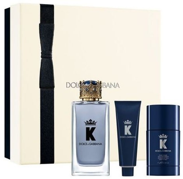 Набір для чоловіків Dolce&Gabbana K Туалетна вода 100 мл + Гель для душу 50 мл + Дезодорант-стік 75 г (8054754403442)