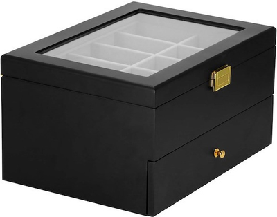 Шкатулка для годинників Springos HA1067 чорно-сіра 29 x 21.5 x 16 см (5907719433462)