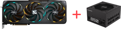 Видеокарта Gigabyte PCI-Ex GeForce RTX 5080 Gaming OC 16GB GDDR7 (256bit) (2730/30000) (HDMI, 3 x DisplayPort) (GV-N5080GAMING OC-16GD)+ Блок питания Gigabyte P850GM 80+ Gold Modular в подарок!