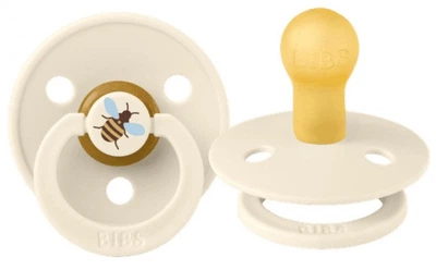 Класична латексна пустушка BIBS Colour STUDIO Bumblebee Friends Ivory 0-6 міс. розмір 1