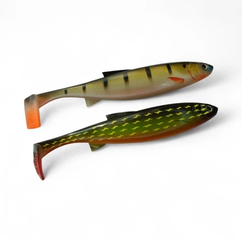 Велика силіконова приманка TIDELURE Paddle Stalker, 20см/50гр, Color E+B (2 шт/уп)