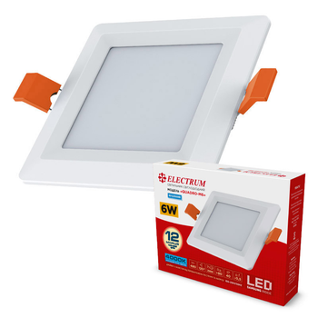 Светильник LED встроенный Electrum QUADRO M 6Вт 4000K квадратный потолочный (B-LD-1959)