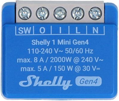 Розумне реле Shelly 1 Mini Gen4 (3800238070786)
