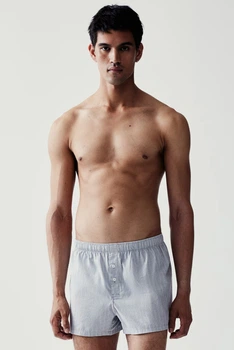 Труси H&M 270697920_lightbuebluewhite S Світло-блакитний/Білий
