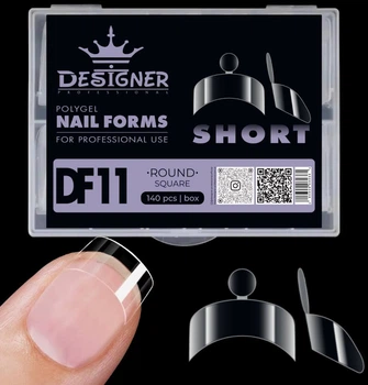 Арочні типи гелеві Дизайнер Short fast gel tips ST2 Round square для нарощування нігтів (120шт)