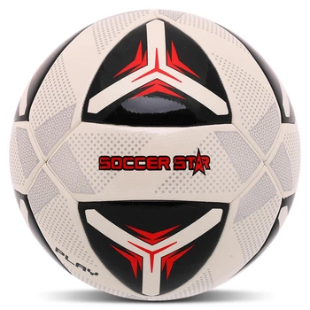 Мяч футбольный размер №5 Soccer Star Hybrid 4471 White-Red