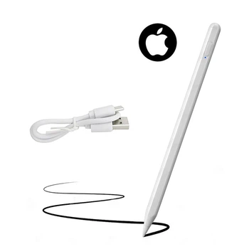 Стилус для iPad 2024 года С функцией Palm Rejection White (для 2018-2024годов iPad Air 11 Air 13 M2 Pro 13 11 M4 5/6/7/8/9/10-го пок. Air 3/4/5 Mini 5 6)