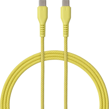 Kabel Qualo USB Type-C – USB Type-C 1.5 m Yellow (5907457773073)