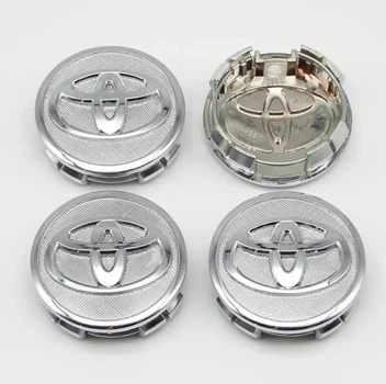 Колпачки на титаны "Toyota" (62/58мм) Серебристые (6062K62) 42603-02320, 42603-48140