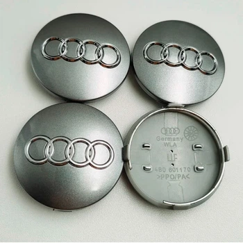Колпачки на литые диски Audi 60x58 мм серые 4B0601170