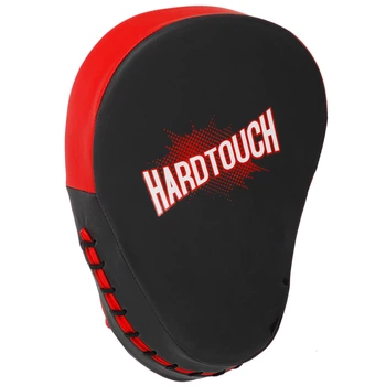 Вигнуті боксерські лапи HARD TOUCH BO-4457 (2 шт, PU, 18,5×5×24 см, чорні з червоним)