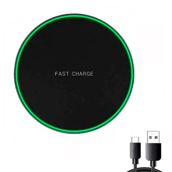 Беспроводное зарядное устройство Wireless Charger Fast Charging 30W USB Type-A 637 Black