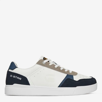 Мужские кеды низкие G-Star Raw V5-10502 5906751002926 43 Белые с темно-синим (5906751003053)