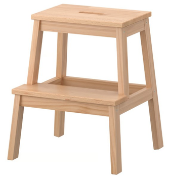 Taboret ze schodkiem IKEA BEKVAM 50 cm Buk (601.788.87)