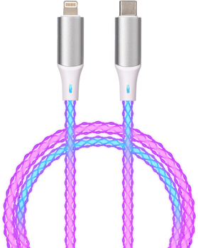 Kabel Qualo USB Type-C – Lightning 1 m White/Silver (5907457782402)