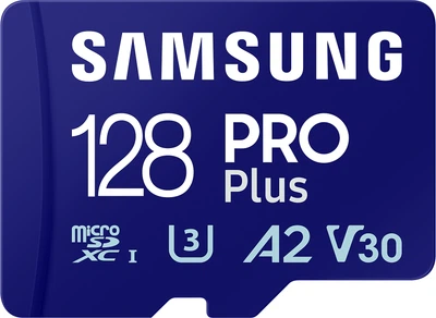 Карта пам'яті Samsung PRO Plus microSDXC 128GB UHS-I U3 V30 + SD-адаптер (MB-MD128SA/EU)