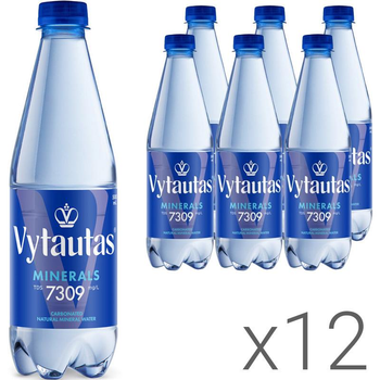 Упаковка сильногазованої мінеральної води Vytautas ПЕТ 12 шт. х 0,5 л