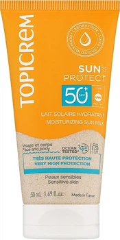 Увлажняющее солнцезащитное молочко для тела SPF50+ - Topicrem Sun Protect Moisturuzung Sun Milk 200ml (1367407-16750665)