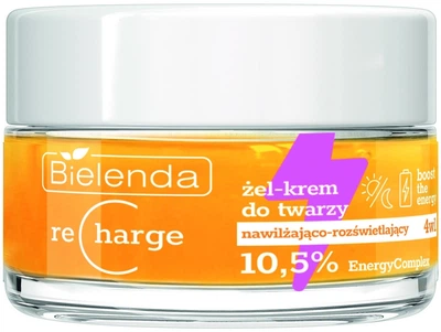 Зволожуючий та освітлювальний гель-крем для обличчя 4в1 - Bielenda Recharge 50ml (1503220-38585987)