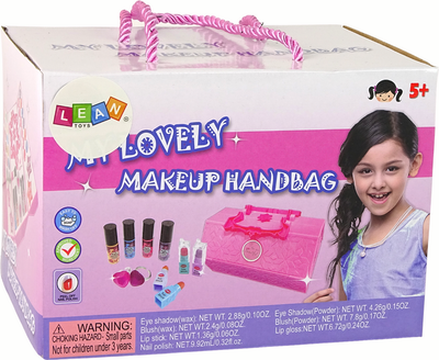 Набір для краси LEAN Toys Make-up bag з тінями для повік рожевий 15578 (5905679071113)