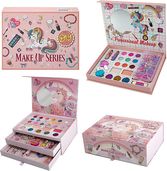 Набір для краси LEAN Toys for make-up nail styling and jewellery making in a 3 in 1 casket Pink 20295 (5905991025788)