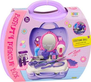 Набір для краси LEAN Toys перукарня з феном та дзеркалом фіолетовий 19878 (5905991012856)