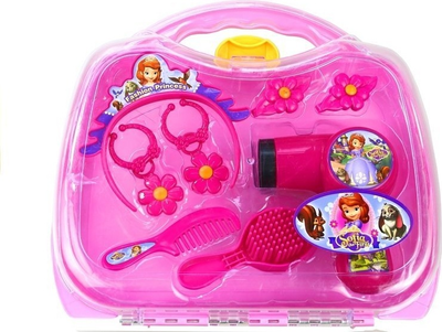 Zestaw piękności LEAN Toys Księżniczki w Walizce Suszarka Kolczyki 2279 (5905884457511)
