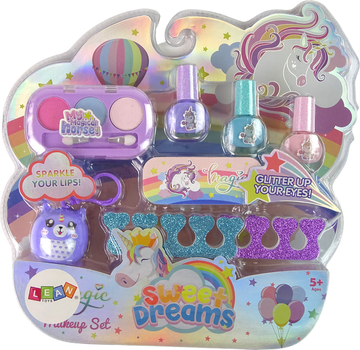 Zestaw piękności LEAN Toys Sweet Dreams do stylizacji paznokci z błyszczykiem brelokiem i kotkiem 12409 (5905214972189)