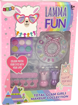 Набір для краси LEAN Toys Весела лама для макіяжу з аксесуарами 12407 (5905214972165)