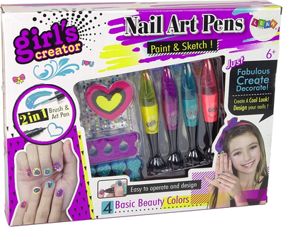 Zestaw piękności LEAN Toys do malowania paznokci z 4 pisakami 15452 (5905515358309)