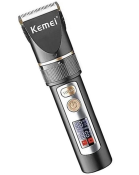 Акумуляторна машинка Kemei KM-5073 4 насадки Чорний