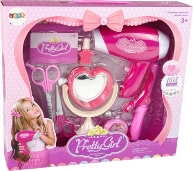 Перукарський набір LEAN Toys для волосся з феном на батарейках 12193 (5904665999349)