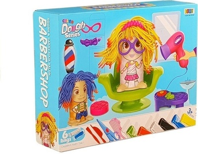 Zestaw kreatywny LEAN Toys Fryzjer z ciastoliną i wyciskarka do włosów 4257 (5905323219786)