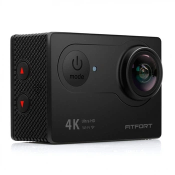 Екшн-камера FITFORT / 170° / 12Мп / 4К / Вологозахищена /Wi-Fi / Чорна Б/В