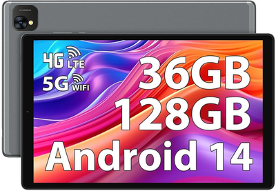 Планшет 10.1" Full HD PIXPEAK BK002 12+24/128Gb 4G 2-SIM Android 14 8000 mAh Сірий