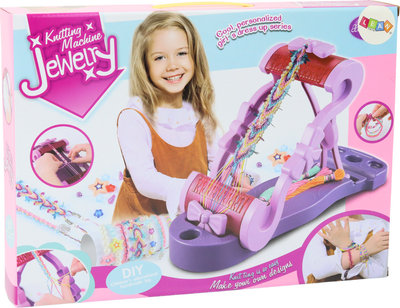 Zestaw kreatywny LEAN Toys Maszynka do robienia biżuterii z muliną i koralikami 17989 (5905991008651)