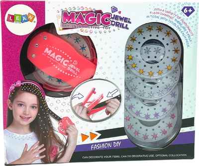 Zestaw do robienia biżuterii LEAN Toys z ozdobami do włosów diamencikami i aplikatorem 10864 (5905214974886)