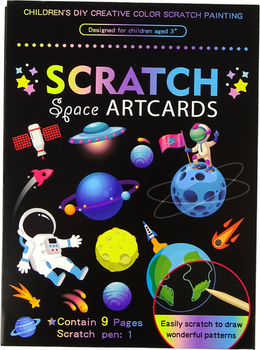 Zestaw zdrapywanka kolorowanka dla dzieci LEAN Toys Kosmos 16029 (5905679075753)