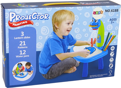 Tablica z projektorem do rysowania LEAN Toys Dinozaur do nauki 12737 (5905214977757)
