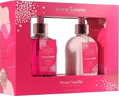 Zestaw Grace Cole The Luxury Bathing Sweet Vanilla & Almond Glaze Heavenly Hands Krem do rąk 400 ml + Mydło do rąk 400 ml (5056634288067)