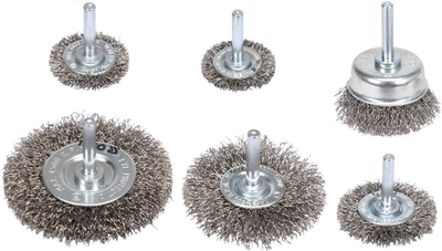 Zestaw szczotek Yato z trzpieniem inox na wiertarkę 6 szt (YT-47593)