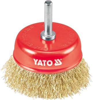 Szczotka czołowa Yato fi 75mm z trzpieniem drut mosiądzowany YT-4750 (5906083947506)