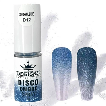 Светоотражающая спрей-пудра Colorful blue D12 для омбре Disco Ombre Spray Дизайнер (7г) для дизайна ногтей