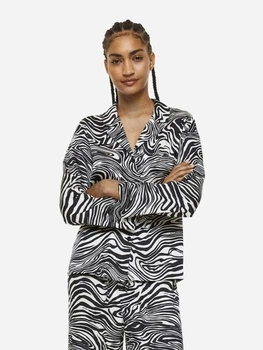 Пижамная рубашка женская больших размеров H&M 1136659002c28 XL Комбинированная (1000000050597)