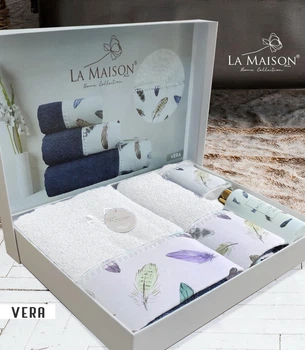 Подарочный набор полотенец La Maison 3 шт с ароматом Vera Ekru